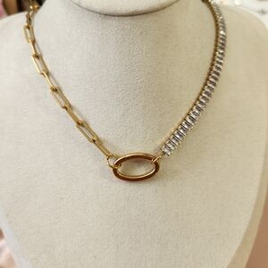 Handmade Charm Holder Tennis Necklace